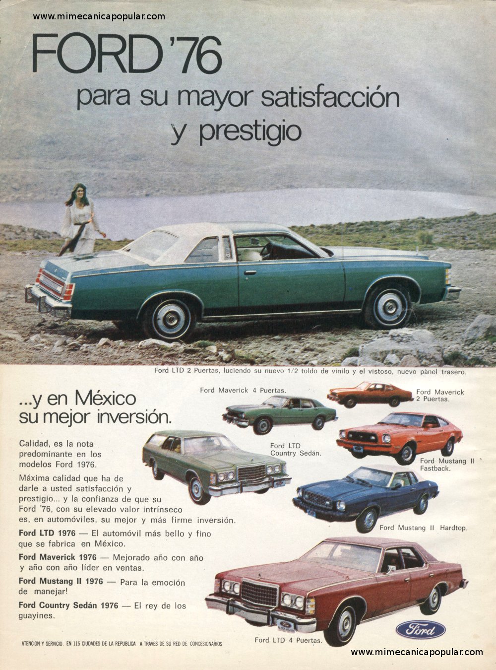 Publicidad - Autos FORD '76 - Enero 1976