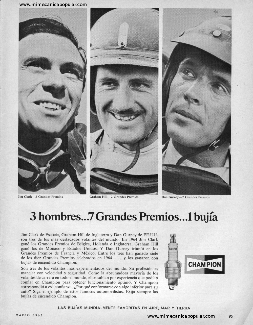Publicidad - Bujías Champion - Marzo 1965