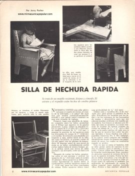 Silla de Hechura Rápida - Julio 1964