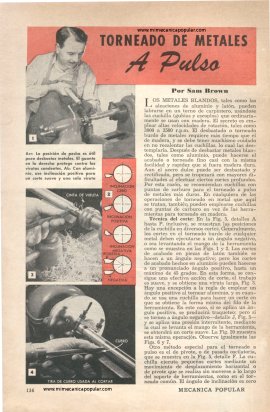 TORNEADO DE METALES a pulso - Noviembre 1953