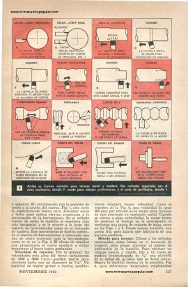 TORNEADO DE METALES a pulso - Noviembre 1953