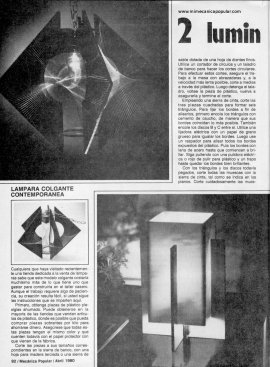 2 luminosas ideas para lámparas - Abril 1980