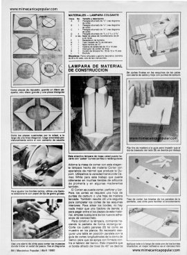 2 luminosas ideas para lámparas - Abril 1980