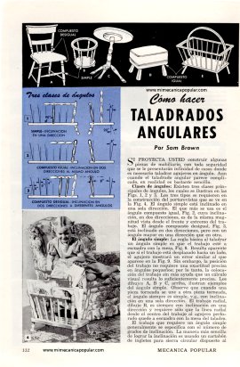 Cómo hacer TALADRADOS ANGULARES - Junio 1951