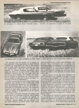 Lo que piensan los dueños del Camaro y el Firebird -Marzo 1971