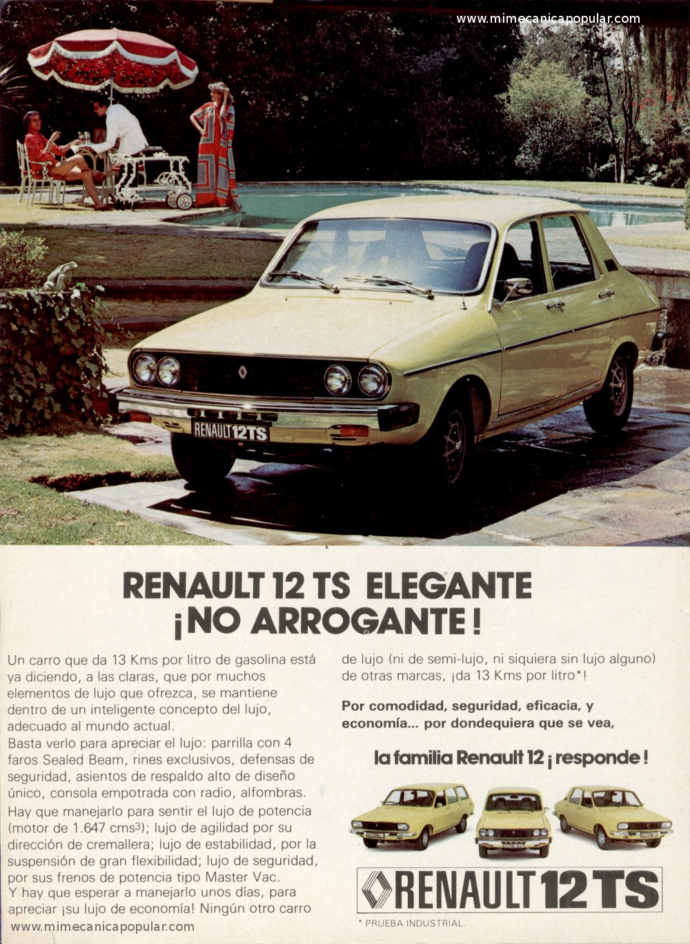 Publicidad - Renault 12 TS - Octubre 1977