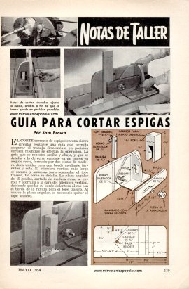 Guía para cortar espigas - Mayo 1954