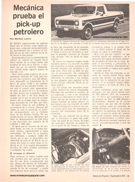 MP prueba el pick-up diesel - Septiembre 1977