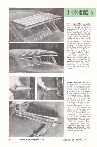 Accesorios de Interés para el Automovilista - Julio 1948