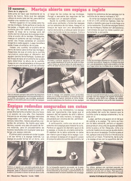 10 maneras de fijar patas a los muebles - Junio 1985