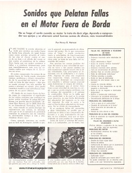 Sonidos que Delatan Fallas en el Motor Fuera de Borda - Noviembre 1967