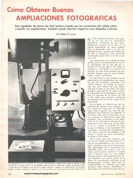 Cómo Obtener Buenas Ampliaciones Fotográficas - Febrero 1969
