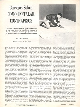 Consejos Sobre Cómo Instalar Contrapisos - Febrero 1969