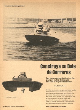 Construya su Bote de Carreras - Noviembre 1974