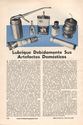 Lubrique Debidamente Sus Artefactos Domésticos - Mayo 1956