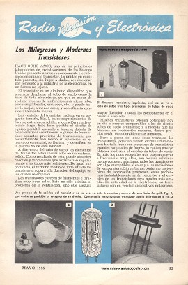 Los Milagrosos y Modernos Transistores - Mayo 1956
