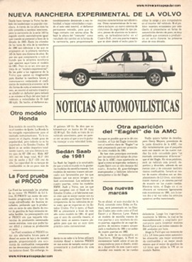 Noticias Automovilísticas - Septiembre 1980