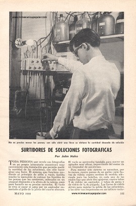 Surtidores de Soluciones Fotográficas - Mayo 1956