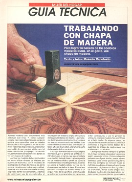Trabajando con Chapa de Madera - Mayo 1992