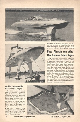 Bote Alemán con Alas Que Camina Sobre Agua - Abril 1957