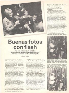 Buenas fotos con flash - Marzo 1979