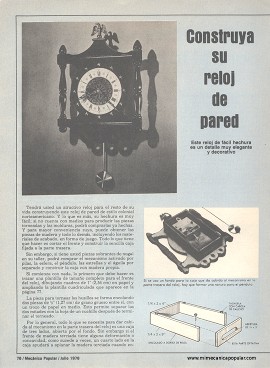 Construya su reloj de pared - Julio 1978