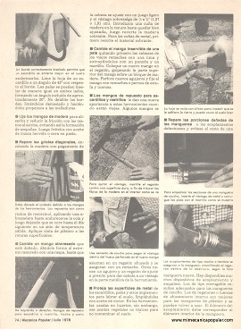 Cómo cuidar las herramientas del jardín - Julio 1978