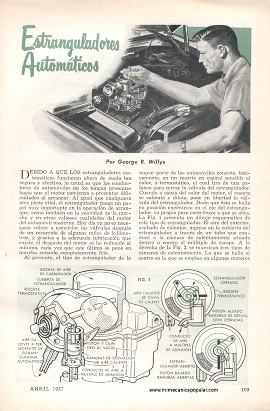 El Carburador: Estranguladores Automáticos - Abril 1957