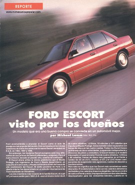 Ford Escort visto por los dueños - Septiembre 1992