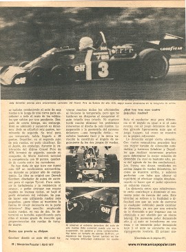 Fórmula 1 de seis ruedas - Abril 1977