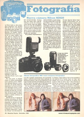 Fotografía: Cámara Nikon N2020 - Noviembre 1986