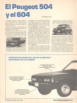 Informe de los dueños: Peugeot 504 y el 604 - Julio 1978
