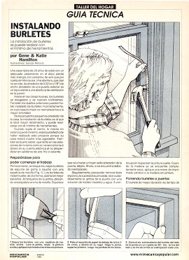 Instalando burletes - Enero 1992