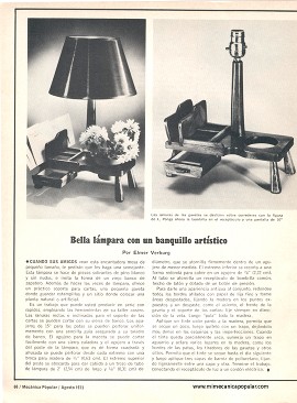 Lámpara con banquillo artístico - Agosto 1973