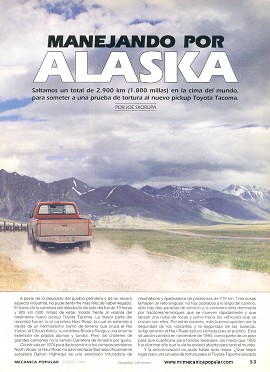 Manejando por Alaska en una pickup Toyota Tacoma - Enero 1996