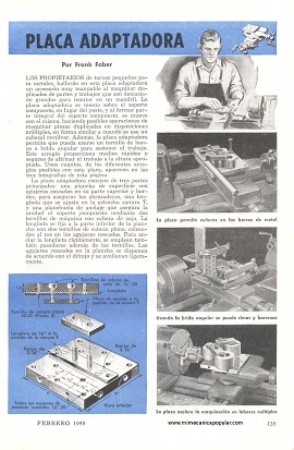 Placa adaptadora -torno metal - Febrero 1949