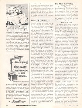 Sistema de enfriamiento: Tapas de Presión y Termostatos - Abril 1962