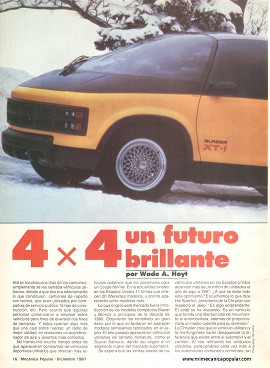 4x4 un futuro brillante Blazer XT-1 -Diciembre 1987