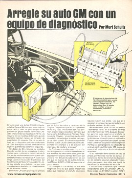 Arregle su auto GM con un equipo de diagnóstico - Septiembre 1981