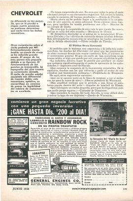 Informe de los dueños: Chevrolet - Ford - Plymouth - Junio 1958