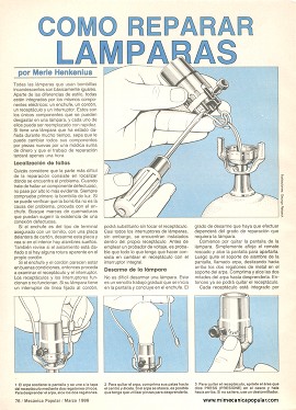 Cómo Reparar Lámparas - Marzo 1988