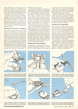 Cómo Reparar Lámparas - Marzo 1988