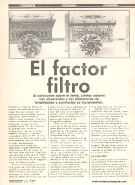Fotografía: El factor filtro - Octubre 1990