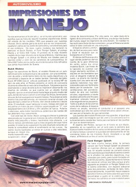 Impresiones de Manejo: Buick-Ford-Mazda-Volvo -Noviembre 1995