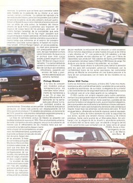 Impresiones de Manejo: Buick-Ford-Mazda-Volvo -Noviembre 1995