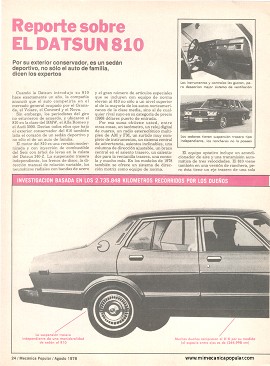 Informe de los dueños: Datsun 810 - Agosto 1978
