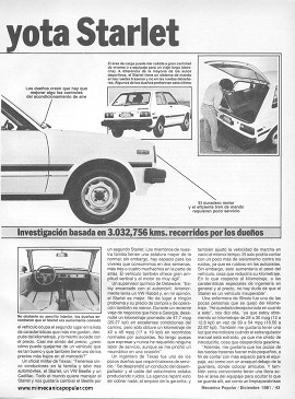 Informe de los dueños: Toyota Starlet - Diciembre 1981