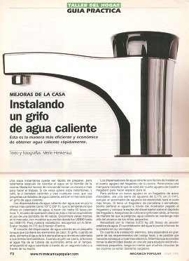 Instalando un grifo de agua caliente - Junio 1995