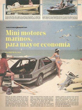 Mini motores marinos, para mayor economía - Septiembre 1981