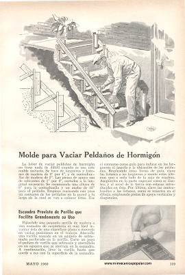 Molde para vaciar Peldaños de Hormigón - Mayo 1960